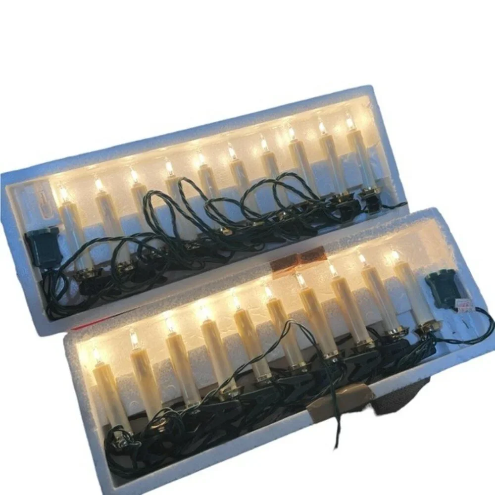 Vintage Clip-on Candle String Christmas Lights